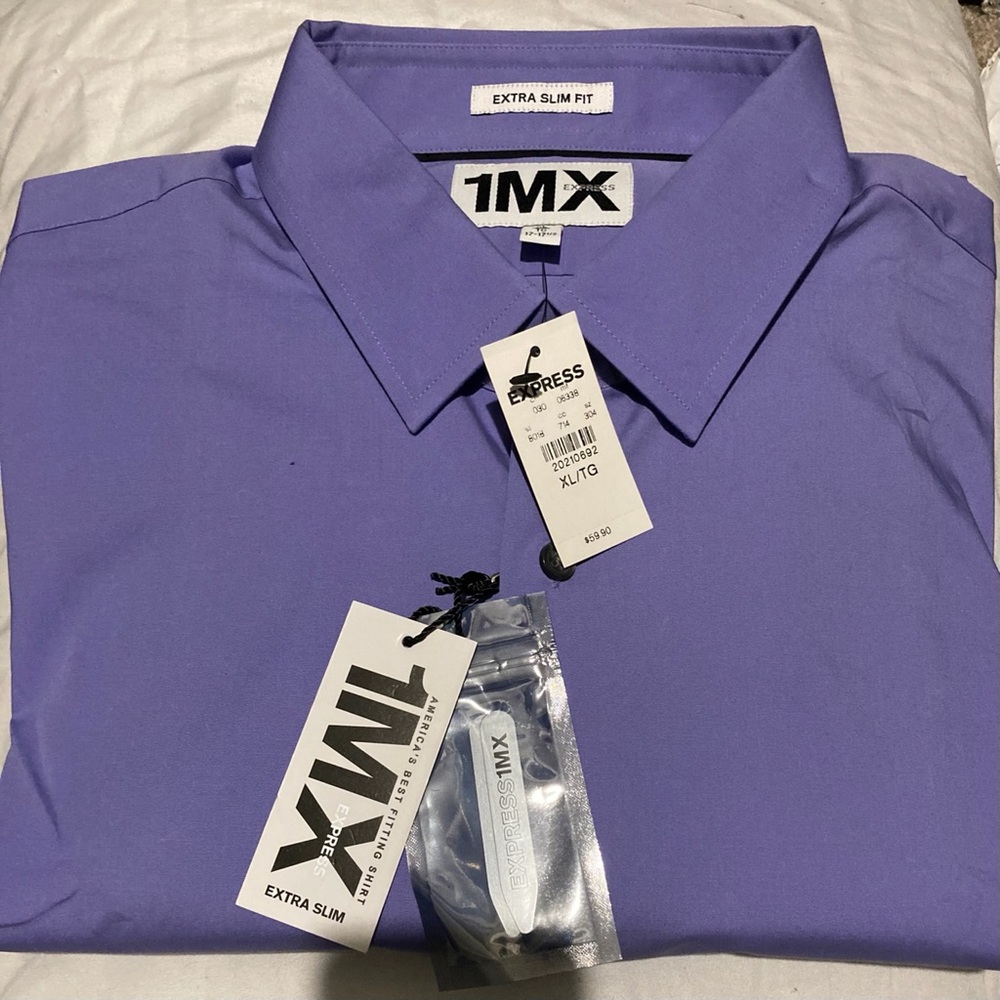Express button down purple